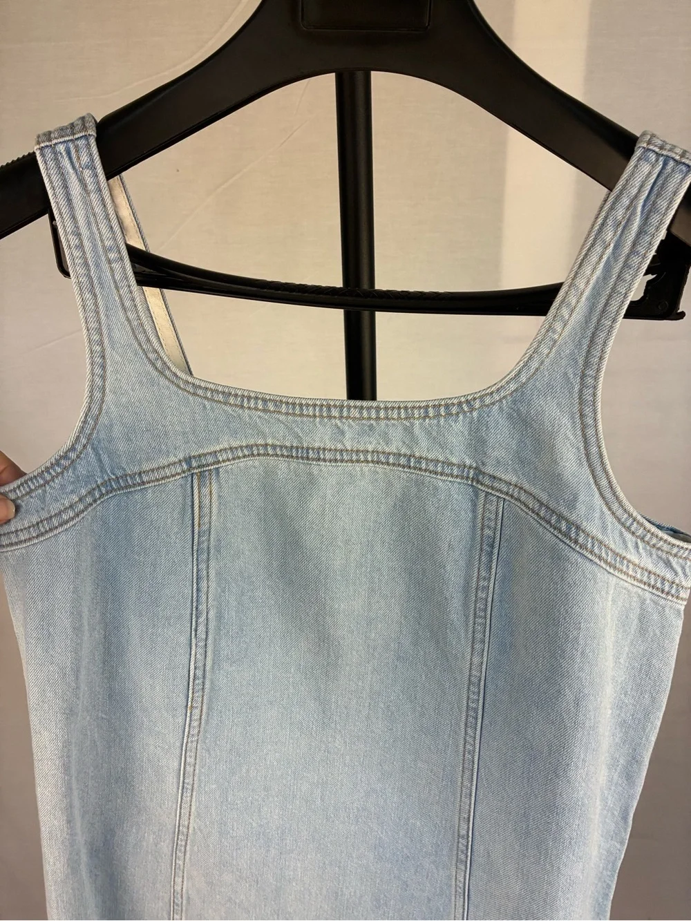 Madewell A-Line Sleeveless Mini Dress in Light Chambray S - Picture 3 of 9